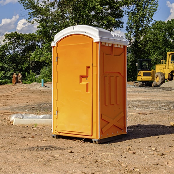 how often are the portable restrooms cleaned and serviced during a rental period in Wyanet IL